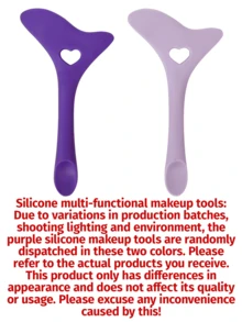 1 pieza Plantilla reutilizable de silicona multifunción para delineador de ojos, herramienta de sello de delineador resistente al agua para líneas finas, maquillaje de ojos ahumados, ojos de gato, apto para delineador de ojos, cejas, sombra de ojos, aplicable para el hogar, viajes, dormitorio y talla grande - Multicolor - Ver 10