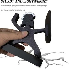 斯巴达勇士飞镖架，3D打印装饰支架，可收纳9支钢制/软式飞镖 - 完美的桌面飞镖收纳架，适合飞镖玩家和男士专属空间装饰 - 送给飞镖爱好者的绝佳礼物，适用于桌面、酒吧、游戏室、派对玩具、飞镖配件 - 彩色 - 查看 7