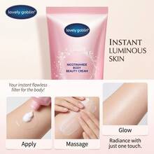 80克便携式烟酰胺面霜，一步到位，柔滑肌肤，提亮肤色，遮盖瑕疵和痘印，打造自然透亮肤色，全身适用，淡雅香氛，持久保湿。 - 粉紅色 - 查看 3