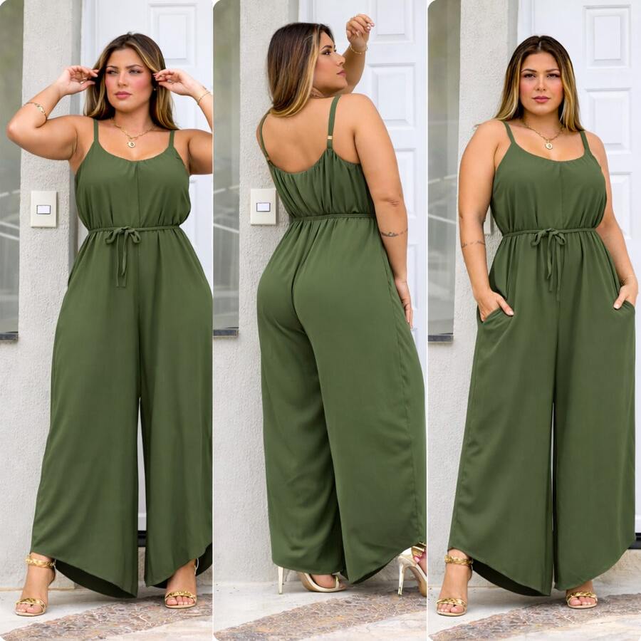 Women Jumpsuits - màu xanh lá - Xem 1