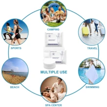 Khăn tắm du lịch dùng một lần, khăn mặt mềm mại dùng một lần cho phòng tắm khi đi du lịch, khăn tắm nhanh khô dùng khi cắm trại, cắm trại, xông hơi, tắm biển, bơi lội, tập gym. - trắng - Xem 3