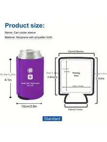 6pcs Blank Beer Can Cooler Sleeves, Cup/Can Holders, Reusable Cup Sleeves, Soft Insulated Beer Can Cooler Sleeves For Soda, Beer And Water Bottles, Coffee Cups - Multicolor - View 4