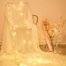 16英尺50颗LED迷你串灯，电池供电，适用于树木、花环、花瓶、卧室、DIY、节日、婚礼、派对 - 暖白光 - 彩色 - 查看 10