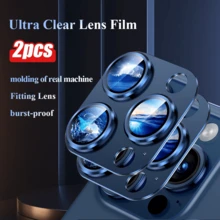 CASECOPS Blue Lens Protector Film 2pcs Camera Lens Protector Film Blue Original Color High Definition Quality Anti-Drop Anti-Scratch Compatible With Iphone 17 Pro/17 Pro Max Spring Gift - Blue - View 2
