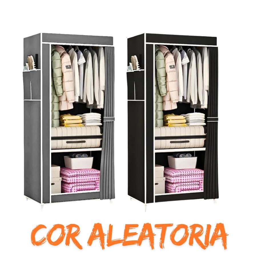 Simple Style Dustproof Fabric Zipper Wardrobe Organizer For Bedroom - 146X56X44 RANDOM - View 1