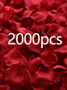 5000片人造丝玫瑰花瓣，适用于婚礼，红色玫瑰花瓣装饰，仿丝玫瑰花瓣营造婚礼氛围，红色玫瑰花瓣，玫瑰花瓣装饰，永不凋谢的玫瑰花瓣，家居玫瑰，浪漫婚礼装饰和礼物，礼盒填充物，搭配蜡烛打造浪漫走道和房间装饰 - 多色 - 查看 9