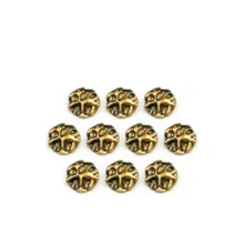 10 件/包复古不对称压花金属纽扣，时尚装饰纽扣，适用于皮衣、毛衣、衬衫、夹克、大衣，DIY 缝纫配件批发 - 彩色 - 查看 25