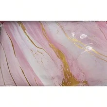 1捲大理石紋廚房檯面貼紙，防水易撕背膠，亮面大理石質感，適用於廚房、浴室、桌面等多處，可用作貼紙、牆貼、乙烯基貼紙，居家裝飾、春季裝飾，為您的家增添清新氣息，節日裝飾貼紙，生日畢業禮物，壁紙，牆貼，房間裝飾，牆面裝飾 - 粉色 - 查看 6