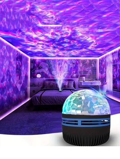 Máy chiếu hiệu ứng sóng gợn chạy bằng USB, máy chiếu LED RGB hình dải ngân hà kèm điều khiển từ xa, 7 chế độ màu, có thể điều chỉnh độ sáng, ánh sáng đa màu, không cần pin, thích hợp cho phòng ngủ, rạp chiếu phim tại nhà, trang trí phòng, quà tặng ngày lễ, đám cưới, cắm trại.