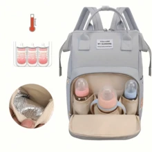 Oaoleer 1pc Multi Functional Travel Diaper Backpack Maternity Baby Diaper Changing Bag Large Capacity Waterproof Oxford Cloth Diaper Bag Backpack With Practical Pockets Stroller Compatible Cute Cartoon Design Ideal Mother's Day Gifts New Mom Gifts - Multicolor - View 7