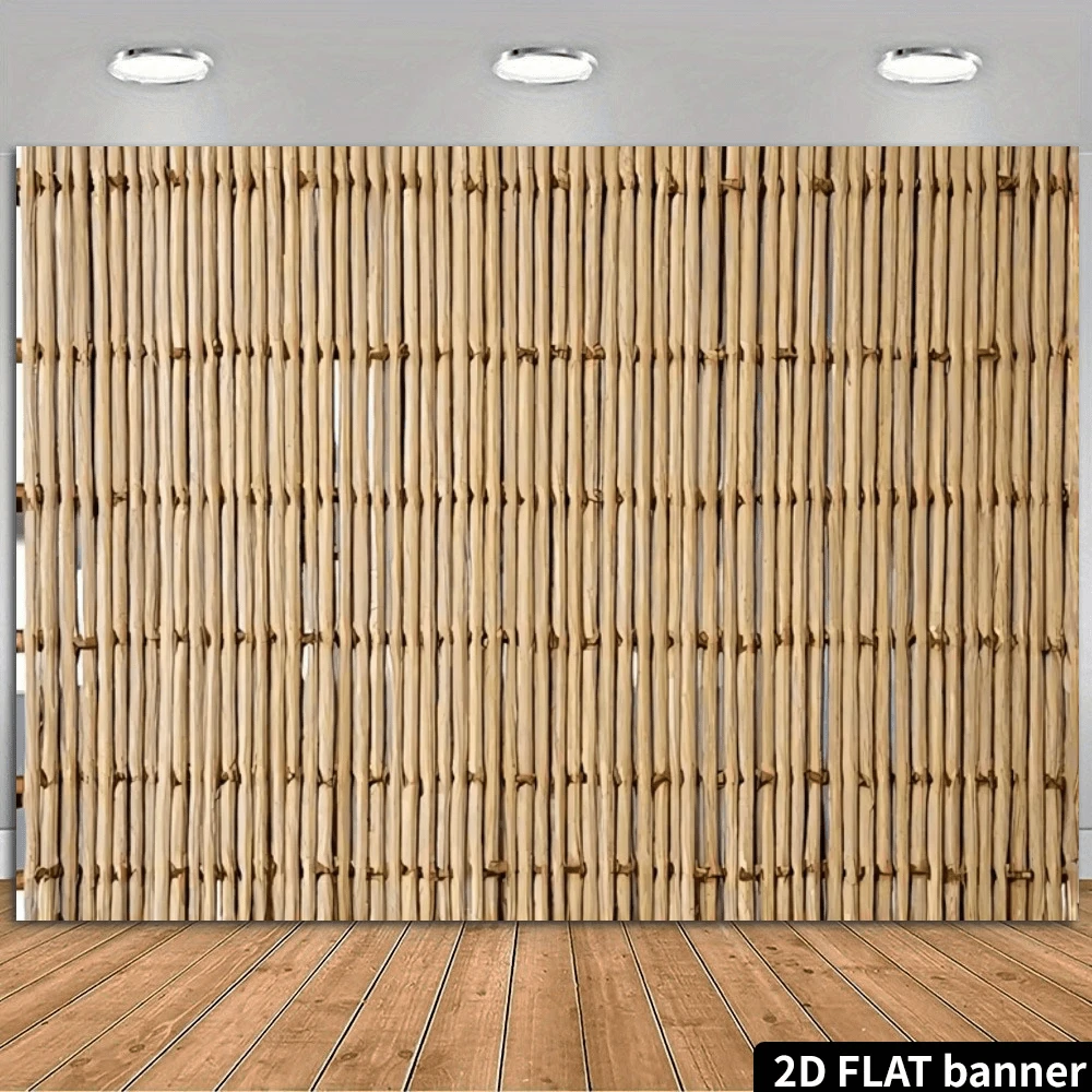 1幅2D竹子图案平面背景横幅,适用于直播背景、派对装饰、生日周年纪念、房间、花园、庭院装饰,可重复使用,室内外皆宜。 - 1 - 查看 1