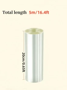 1 Roll Extra Long Transparent Cake Edging, Made Of PET Material, Cake Packaging Film, Used For Decorating Mousse, Chocolate Pastries, Baking Tools, Cake Decorations, Kitchen Supplies - Easily Make Delicious Cakes - White - View 15