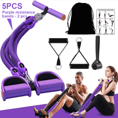 Foot Pedal Resistance Band, Adjustable Pedal Ankle Puller Resistance Band With Handle, Multifunction Home Gym Equipment, Stirrup Puller For Men Women For Full Body Exercise