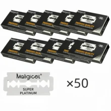 Razor Blades For Barbers, Double Edge Razor Blades, Men's Razor Blades For Shaving, Stainless Steel Professional Barber Tool - Black - View 11