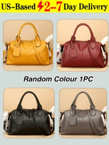 Women's PU Leather Handbag Crossbody Bag Large Briefcase Stylish Design Suitable For Parties Storage Travel And Commuting Versatile Colour Handheld Tote Bag Women's Shoulder Bag Wide Range Of Uses Daily Life Travel  Holidays Ideal Gift For Birthdays And Festivals Womens PU Leather Handbags Crossbody Purse Large Satchel Tote Bag Ladies Shoulder Bag.Family Gathering Tote - 彩色 - 查看 16