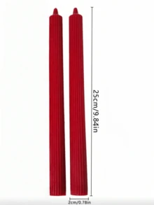Bộ 2/4 chiếc, nến hình bánh răng nhọn màu đỏ kích thước 0.78*9.87 inch, thích hợp trang trí nhà cửa, phòng khách, phòng ngủ, đồ dùng tiệc tùng, trang trí ngày lễ, trang trí lễ Phục sinh, trang trí ngày Valentine, quà tặng Valentine, tạo không khí lãng mạn, quà lưu niệm đám cưới, quà tặng cho phụ nữ, trang trí đám cưới. - Nhiều màu - Xem 13