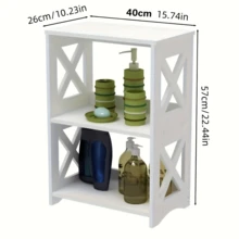 Multifunctional Multi-Tier Bookshelf Storage Rack, Bedside Cabinet Bedroom Simple Bookcase, Living Room Floor Tea Table Storage Shelf, Balcony Miscellaneous Storage Rack - View 5