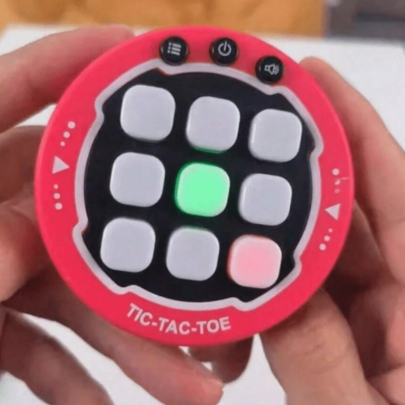 三连井字棋掌上游戏机，ABS材质，3种游戏模式，策略逻辑玩具，青少年生日礼物，便携式迷你益智游戏