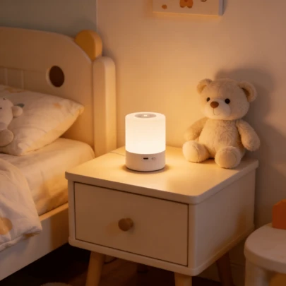1 Pcs Cozy Mini Night Light, Bedside Lamp For Bedrooms, Soft Glowing Illumination, Portable For Camping, Comforting Atmosphere Lamp, Modern Desk Accent Lamp, Ideal Gift For Family And Friends
