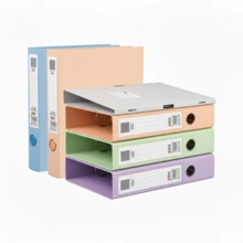4pcs Plastic File Box Holders, Document Boxes, Magazine Rack, Desk Organizer, File Storage Case, Stationery Container For Office And Home - One Size Fits All - View 4