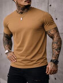 Men's Basic Crew Neck T-Shirt, Premium Cotton, 20 Color Options To Choose From - CAM CAQUI - Ver 1