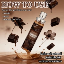 20 ml Brume corporelle sans alcool pour femmes à l'odeur de chocolat oriental, douce et non entêtante. Parfum de chocolat ! Doux, romantique, hydratant sans être gras, avec une sensation haut de gamme. Format compact pour la maison et les voyages, réapplication pratique. Convient pour le travail, les rendez-vous, les sorties, les fêtes. Parfum subtil mais mémorable, arôme frais longue durée. Recommandé comme cadeau d'anniversaire. - Parfum de chocolat - Voir 3