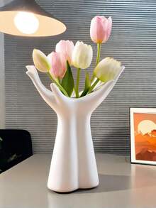 1pc Nordic Style Open Hands Shaped Vase, Creative Floral Decor, B&B Hotel Room Decoration - Multiple Styles - View 3