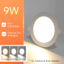 CANMEIJIA 1pc Modern Recessed Ceiling Light, Embedded Ceiling Light Spotlight, 6500K Cool White, Suitable For Bedroom, Kitchen, Living Room - Recessed Downlights - View 15