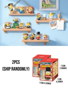 Boîte mystère Berryz World Series Minions POP MART - 12 figurines régulières + 1 figurine cachée, inspirée du thème de l'exploration mondiale, mettant en vedette de mini figurines dans des costumes régionaux, notamment le garde royal Dave, le Bob australien et la Mel aux fleurs de cerisier, fabriquées en vinyle détaillé avec des designs expressifs, idéal pour les fans de Minions, les collectionneurs de boîtes mystères, les voyageurs du monde et les chercheurs de cadeaux, parfait pour les anniversaires, les fêtes ou les collections - Multicolore - Voir 12