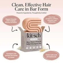 Kit Sch Rice Water Shampoo Bar  – Strengthening Hair Shampoo For Men And Women – Reduce Breakage, Boosts Shine – Paraben, Silicone & Sulfate-Free, Vegan Hair Care - 3.2 Oz - Shampoo - View 5