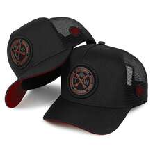 Texas Wind Country Trucker Cap With Curved Brim And Mesh Detail - 紅色 - 查看 6
