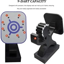 斯巴达勇士飞镖架，3D打印装饰支架，可收纳9支钢制/软式飞镖 - 完美的桌面飞镖收纳架，适合飞镖玩家和男士专属空间装饰 - 送给飞镖爱好者的绝佳礼物，适用于桌面、酒吧、游戏室、派对玩具、飞镖配件 - 彩色 - 查看 6