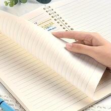 5pcs In One Pack, Including 1 Spiral Notebook + 4 Pens. Easy Hardcover Spiral Notebook, With Removable Pages And Horizontal And Vertical Lines. Office And Study Supplies - Multicolor - View 7
