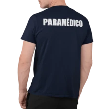 Playera de Caballero Paramédico TUM Primeros Auxilios - Azul Marino - Ver 3