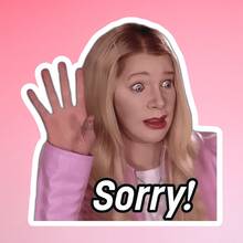 对不起！白莲花女孩贴纸，趣味道歉装饰贴纸，防水乙烯基贴纸 - 耐用哑光表面，自粘式保险杠贴纸，适用于汽车、窗户、笔记本电脑、卡车、面包车、水瓶 - 多用途耐用设计，汽车贴花 - 乙烯基 - 查看 9