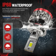 HYNBYZJ 2pcs H7 LED Headlight Bulbs H4 H9 H11 H1 H3 9005 HB3 9006 HB4 9012 H13 9008 9007 HB5 CANBUS 6000K Turbo Auto Headlamp Car Lights 12V - A - View 4