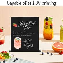 1pc Acrylic Reserved Table Sign, Suitable For Wedding Banquet And Event Party, Comes With Liquid Chalk Marker (Black), Back To School - Black - View 3