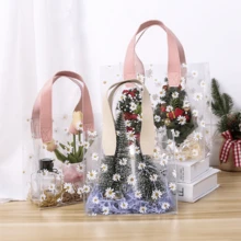 30入透明禮品手提袋 女款購物裝飾包裝袋 加厚防水 小碎花圖案 適合節日、婚禮、生日，可裝泰迪熊、毛巾、禮物盒、婚禮糖果、塑膠禮品花、化妝品包裝袋等 - 包裝袋 - 查看 8