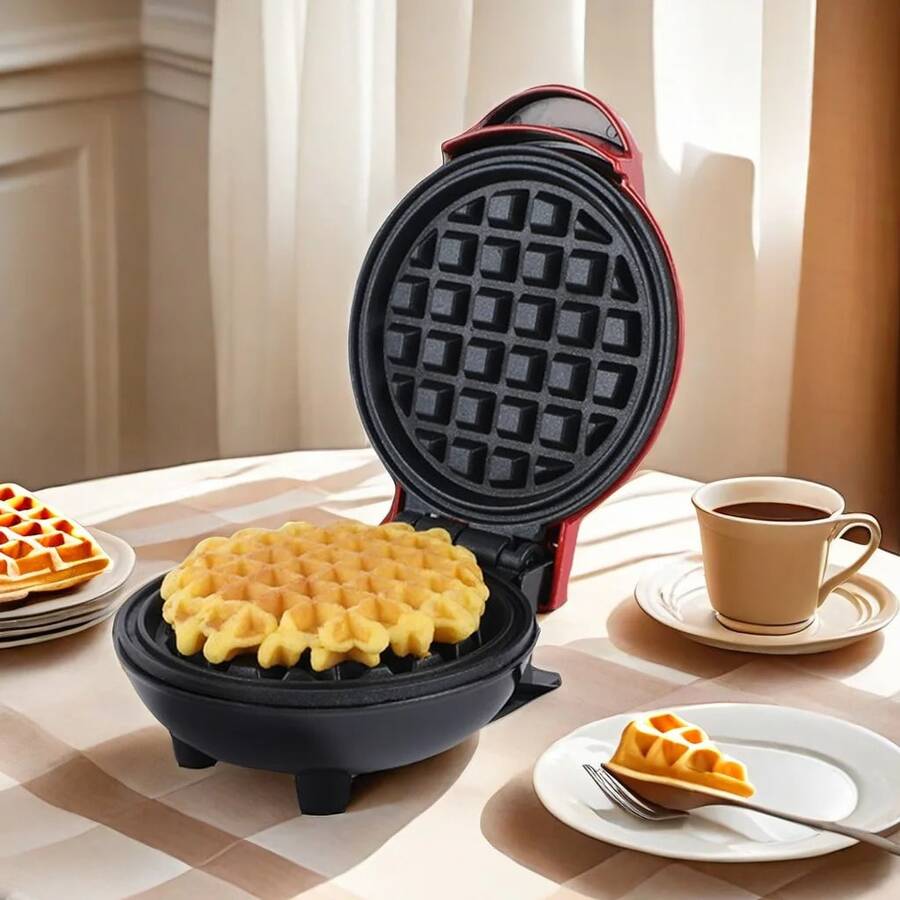 RAF Máquina Mini Waffle Eléctrica de Doble Cara, Horno Tostador de Desayuno para el Hogar, Máquina de Cocina de Postres Pequeña, Oferta Especial de Primavera y Otoño
