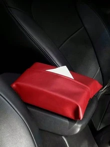 Caja de pañuelos de coche de cuero - Soporte universal para pañuelos colgante, adecuado para reposacabezas, parasol y apoyabrazos, sin olor, fácil de usar, se adapta a todos los coches, decoración interior del coche - bolsa de pañuelos - Ver 3