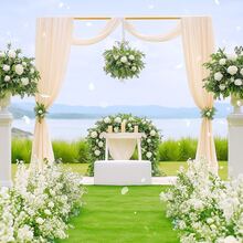 Kit Arco de Globos Cuadrados con Base Rellenable, Soporte Metálico para Fiestas, Bodas y Cumpleaños - Ver 8