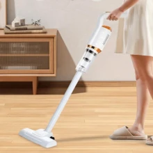 USB Rechargeable Cordless Handheld Vacuum Cleaner, Strong Suction Handheld Water Sweeper, 2000mAh, 2 In 1 For Home And Car Cleaning - E-White - View 1