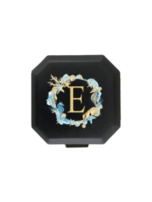 Gold Seashell Seahorse Ocean Element Initial Portable Pill Case, 6-Compartment Capsule Storage Box, Travel Pill Box, Pill Bottle Box, Mini Pill Box With A-Z Letters (Excluding Q/U), 6-Grid Tablet Organizer Travel Mini Pill Box, Suitable For Tablet Moisture-Proof Medication And Vitamin Container Dispenser - Multicolor - View 14