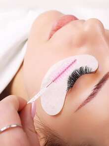 90pcs Disposable Eyelash Brushes, Eyelash Extension Tools, Makeup Brushes, Suitable For Eyelash Extension, Eyebrow Brush, Eyeshadow Brush, Spiral Brush, Back To School Season - Pink - View 6