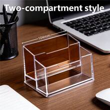 1 hộp đựng danh thiếp bằng acrylic để bàn, giá trưng bày danh thiếp bằng nhựa trong suốt, hộp đựng danh thiếp, có thể chứa 30-50 danh thiếp, giá trưng bày danh thiếp bằng acrylic. - giá trưng bày danh thiếp - Xem 3