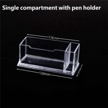 1 hộp đựng danh thiếp bằng acrylic để bàn, giá trưng bày danh thiếp bằng nhựa trong suốt, hộp đựng danh thiếp, có thể chứa 30-50 danh thiếp, giá trưng bày danh thiếp bằng acrylic. - giá trưng bày danh thiếp - Xem 4