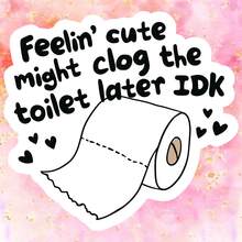 Stiker Kertas Toilet Gaya Kartun "Merasa Imut, Mungkin Nanti Akan Menyumbat Toilet" Humor Amerika - Stiker Vinyl Tahan Air - Permukaan Matte Tahan Lama, Stiker Bumper Perekat Sendiri, Cocok Untuk Mobil, Jendela, Laptop, Truk, Botol Minum - Desain Tahan Lama Serbaguna, Stiker Mobil - Satu-Ukuran - View 1