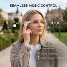 SENBONO 2026 New Smart Glasses With Wireless Call, Answer/Reject Call, Music Control, Volume Control, Wake-Up Voice, Remote Control Photography, AI Translation, Built-In Microphone, Smart Audio Glasses For Men Women, Suitable Birthday Gifts - View 7