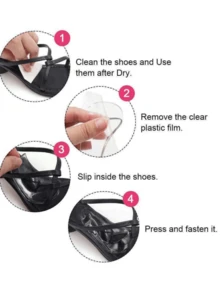 1-5 Pairs Self-Adhesive Silicone Forefoot Pads, Arch Support Half Insoles, Non-Slip Cushions For Men And Women, Wear-Resistant Foot Protection Pads, Half Size Insoles, Forefoot Pressure Relief, Comfortable, Non-Fatiguing - Clear - View 3