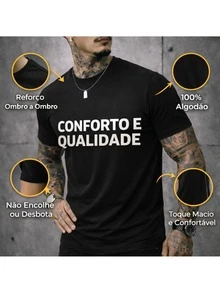 Men's Basic Crew Neck T-Shirt, Premium Cotton, 20 Color Options To Choose From - 凸輪開心果 - 查看 3